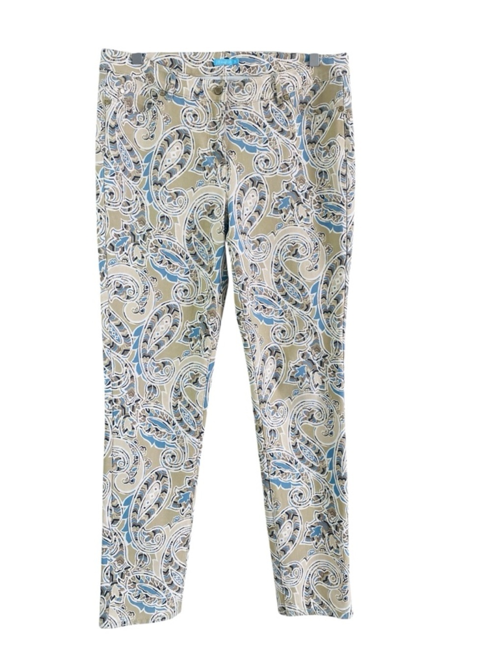 J. McLaughlin Paisley Print Lexi Ankle Jeans Size 12
